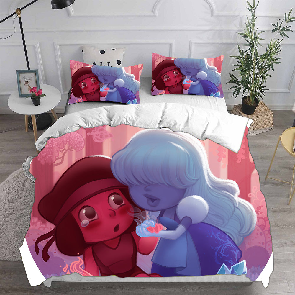 Steven Universe Cosplay Bedding Set Duvet Cover Pillowcases Halloween Home Decor