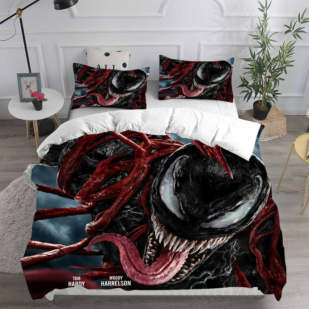 Venom 2 Cosplay Bedding Set Duvet Cover Pillowcases Halloween Home Decor