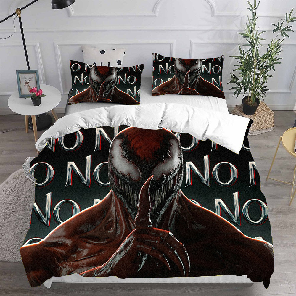 Venom 2 Cosplay Bedding Set Duvet Cover Pillowcases Halloween Home Decor