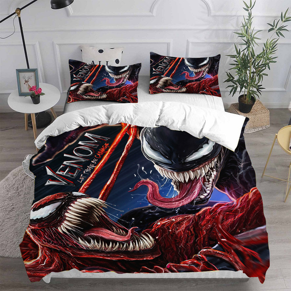 Venom 2 Cosplay Bedding Set Duvet Cover Pillowcases Halloween Home Decor
