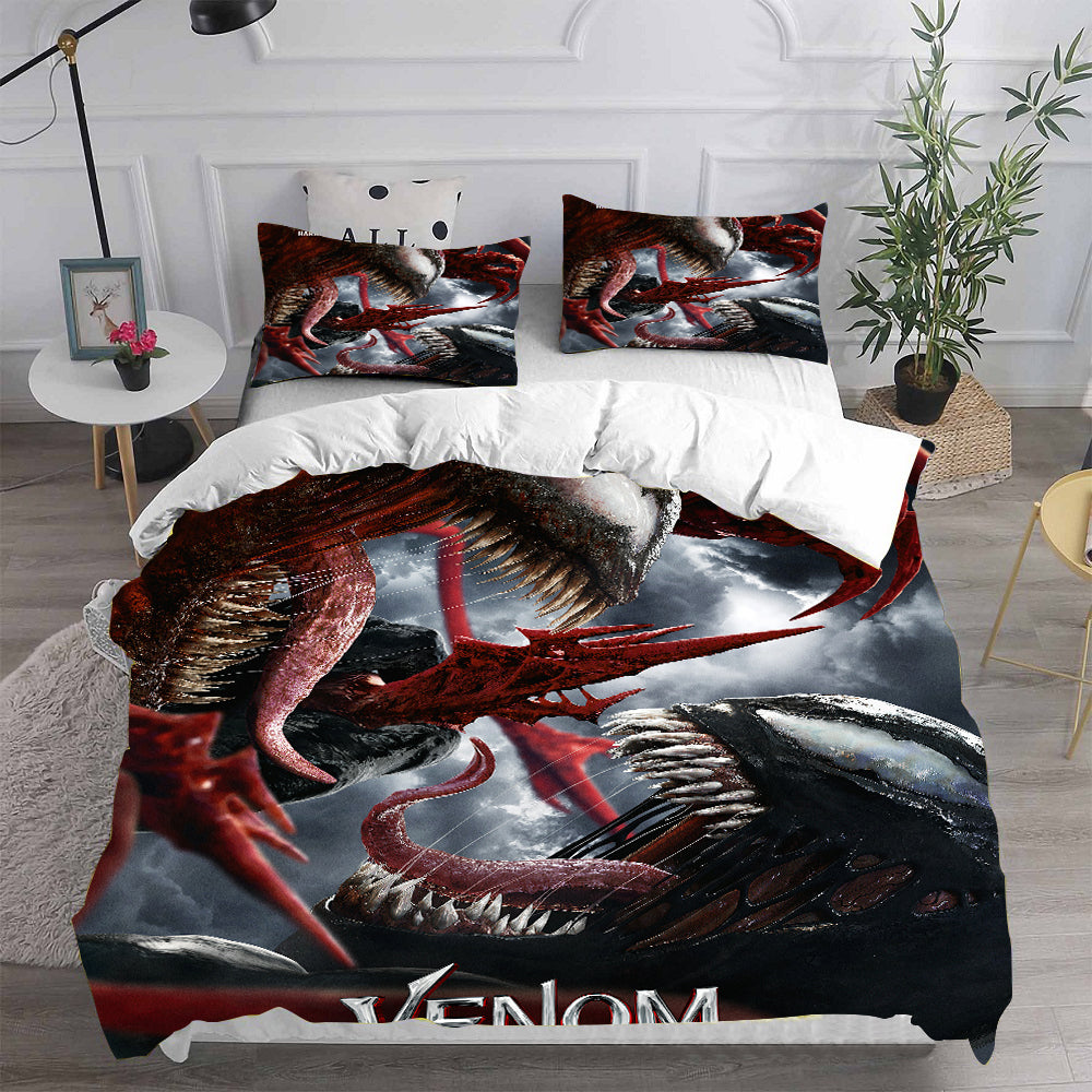 Venom 2 Cosplay Bedding Set Duvet Cover Pillowcases Halloween Home Decor