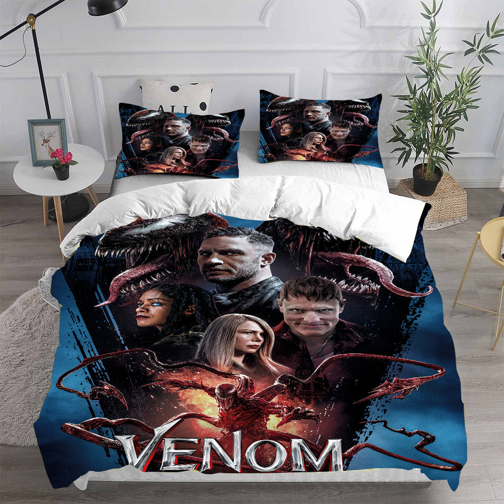 Venom 2 Cosplay Bedding Set Duvet Cover Pillowcases Halloween Home Decor