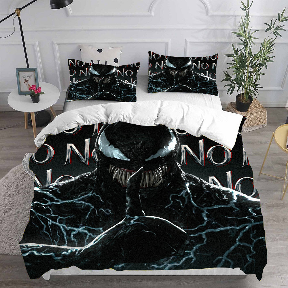 Venom 2 Cosplay Bedding Set Duvet Cover Pillowcases Halloween Home Decor