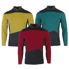 Star Trek  The Next Generation TNG Picard Cosplay Uniform Top Shirt